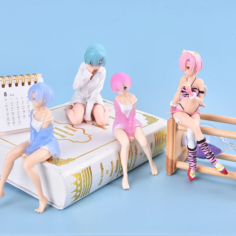

Anime Rem Re:Life In A Different World From Zero Action Figure Kawaii Girl Sakura Kimono Pajamas Rem PVC Collectible Model Toy