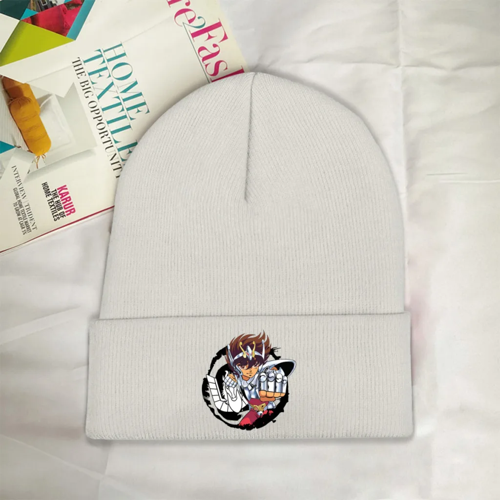 

Pegasus Skullies Beanie Saint Seiya Anime Knitted Bonnet Teens Warm Caps Skiing.Hiking Soft Brimless Elastic Hats
