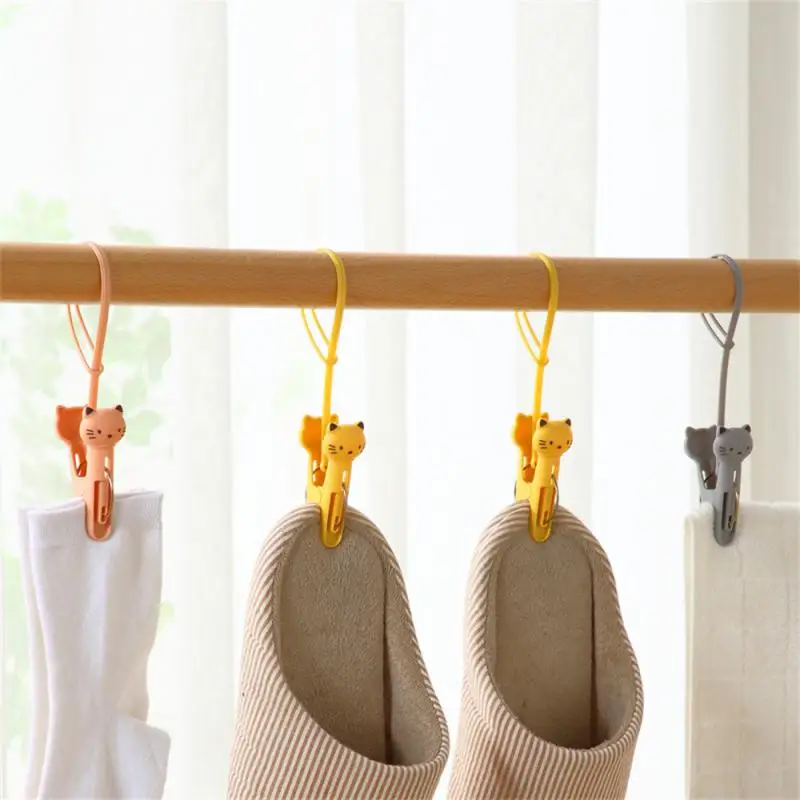 

Универсальный зажим для кошек с веревкой, 6 шт., ветрозащитный зажим для кошек в японском стиле, самостоятельная фиксация, целые зажимы, крючки для моделирования животных из полипропилена