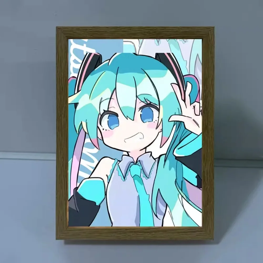 Хацунэ Мику аниме периферийные устройства Kawaii мультфильм светодиодный