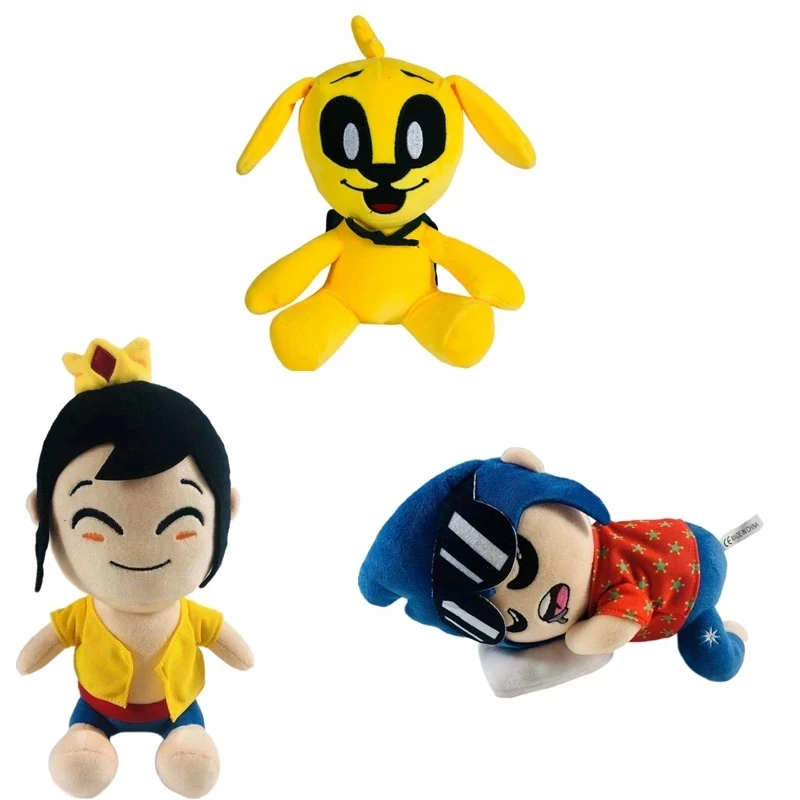 

2022 New 25cm 3pcs/set Mikecrack Mike-Crack Yellow Dog Plush Toys Stuffed Doll