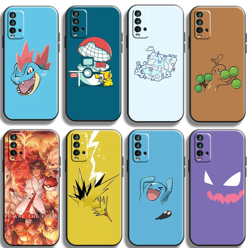

Pokémon Bandai Anime Phone Case For Xiaomi Redmi 9 9T 9AT 9A 9C Note 9 Pro MAX 5G 9T 9S 10S 10 Pro MAX 10T 5G Black Soft