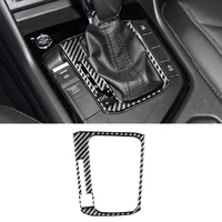 carbon fiber console gear shift frame panel cover trim decorative for tiguan l 2017 2021 interior accessories
