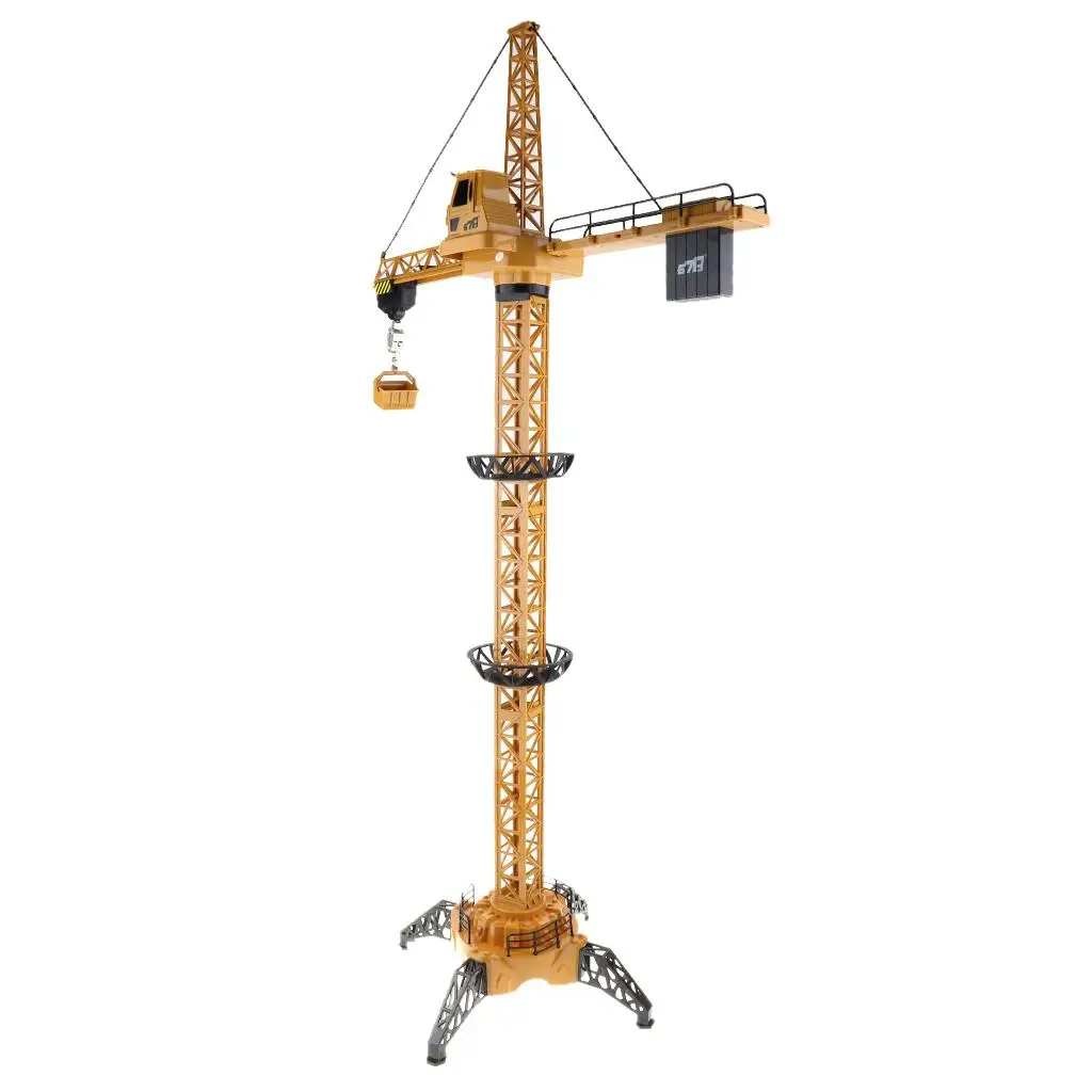 

6 Channel RC Tower Crane Vehicles 680 Rotation Lift Up with 6 Channel for Kids Construction Engineering Toys Model