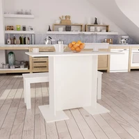 dining table chipboard kitchen tables home decor furniture white 110x60x75 cm