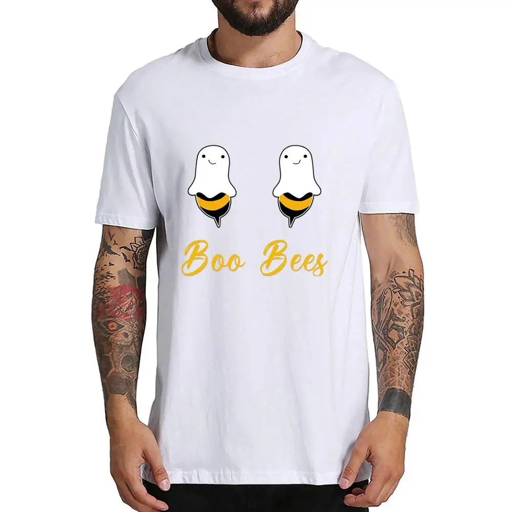 

Boo Bees Couples Let It Be Halloween Costume Funny Party Vintage Men T-Shirt Parent-child 100% cotton T-shirt with high quality