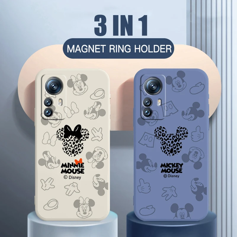 

Mickey Minnie Luxury Disney Liquid Rope Funda Phone Case For Xiaomi Mi 12T 12S 12 12X 11i 11T 11 10 10S 10T Pro Lite Ultra 5G