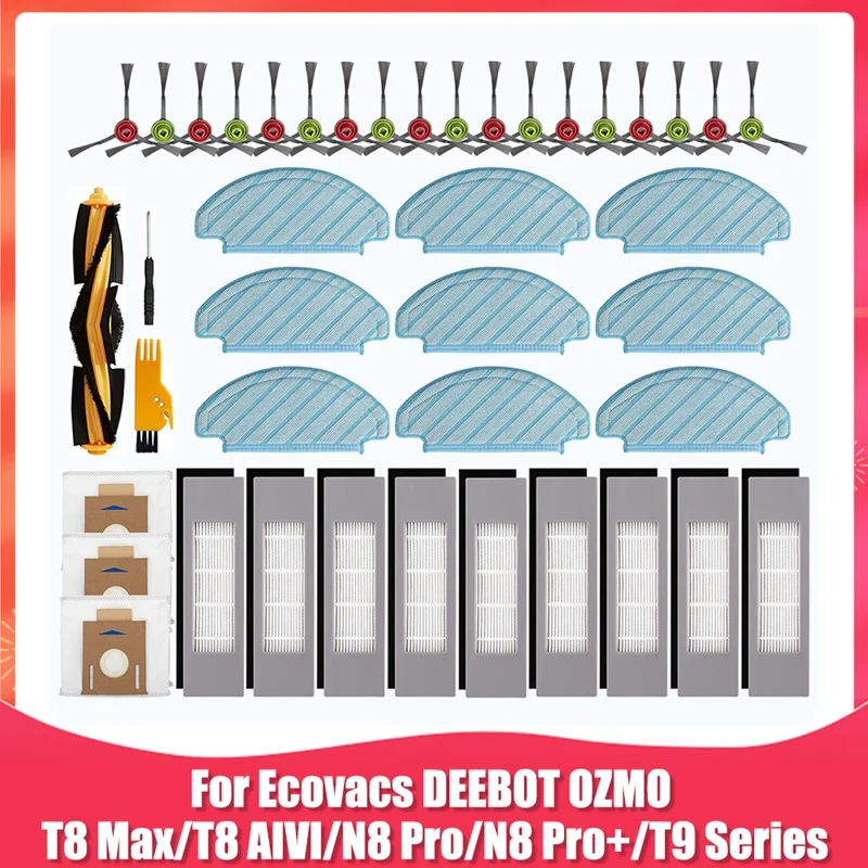 

Replacement Parts For Ecovacs DEEBOT OZMO T8 AIVI T8 Max T8 Series N8 Pro N8 Pro+ Robot Vacuum Cleaner