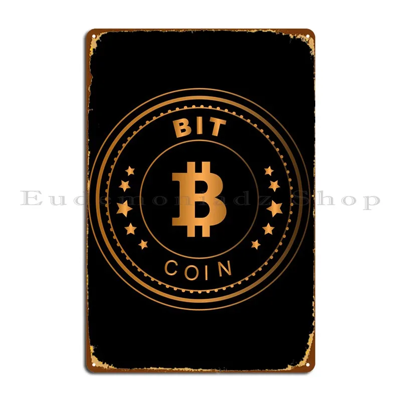 

Биткойн Btc крипто деньги металлический знак ржавый гараж украшение бар пещера печать в гостиной жестяной знак плакат
