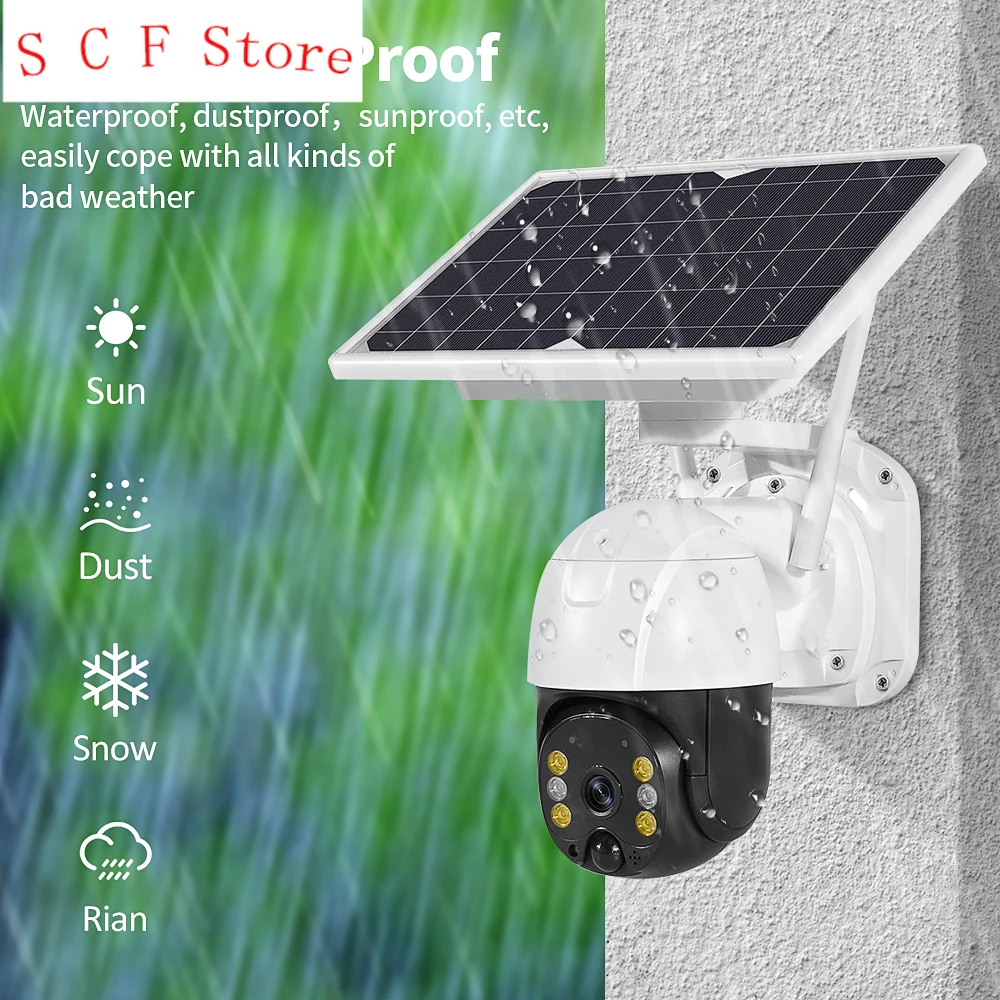 

Outdoor Solar CCTV Powered Wifi Wireless 3G 5G 4G PTZ Camera Solar Panel Surveillance 4G Security Camera
