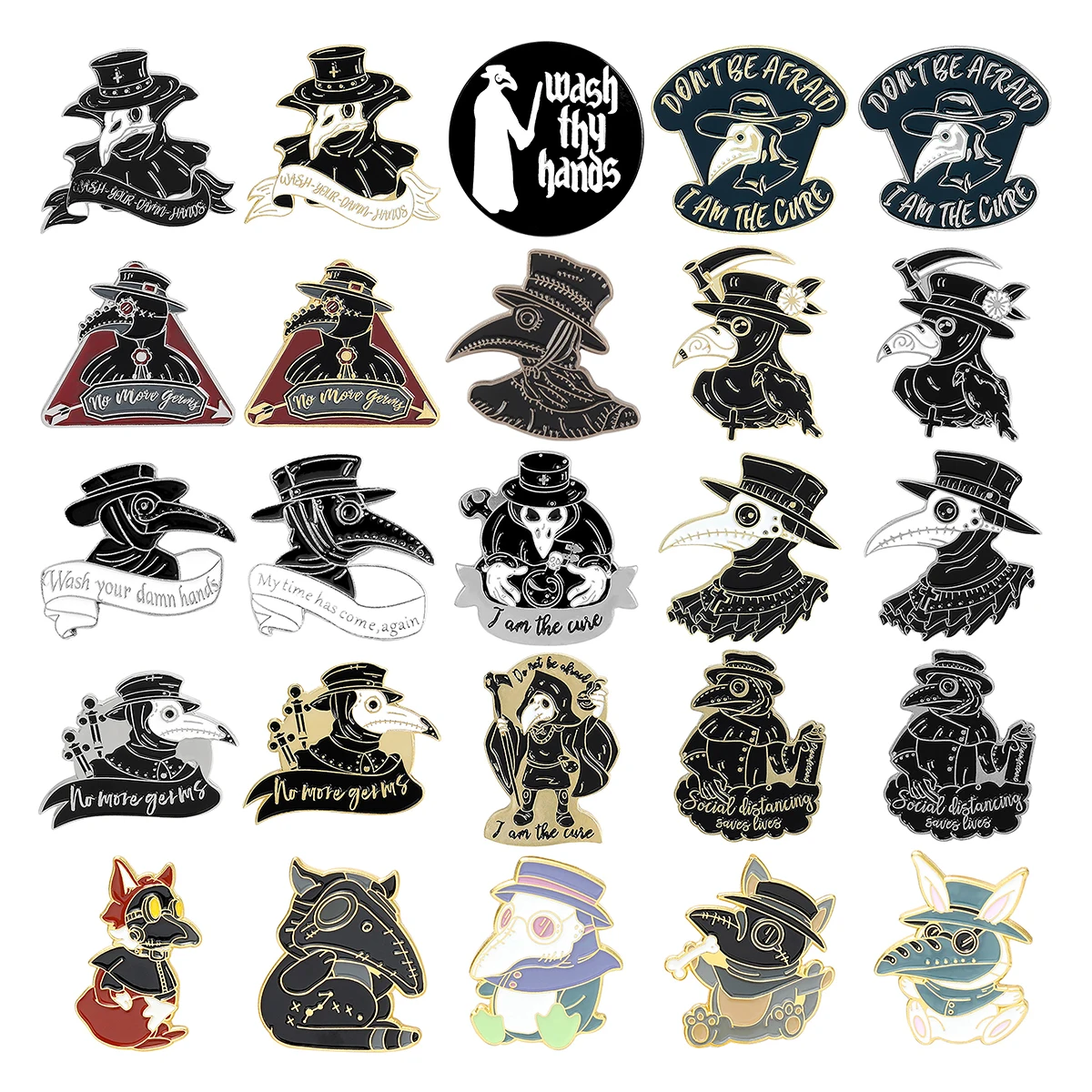 

Cowboy Wild Crow Pin Plague Doctor Beak PinAccessories Clothing Backpack Alloy Brooch Enamel Lapel Pins Badge Wholesale