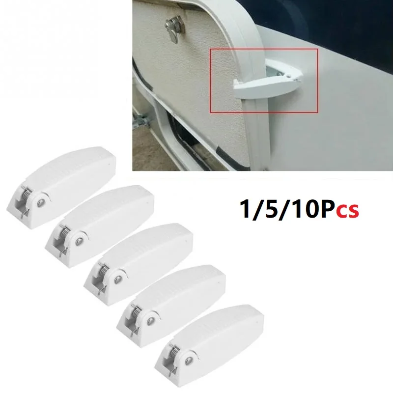 

1/5/10PCS White ABS Door Catch Holder Latch For RV Motorhome Camper Traile Travel Baggage Car Accessories