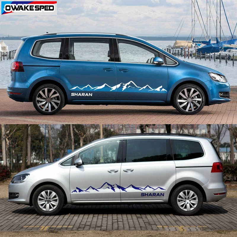 4 шт. виниловые наклейки на автомобильные двери и боковые юбки