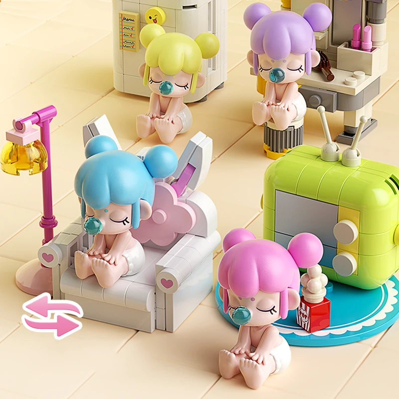 Nanci Ruolai Слепая Коробка Фигурка Модная Домашняя Серия Строительные Блоки