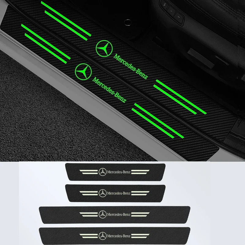 Светящийся автомобильный лазерный порог защита авто эмблема наклейка