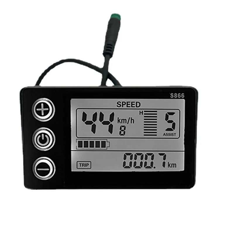 

Motorized Scooter Intelligent Electric Bicycle Meter Monitor Electric Bicycle Speed Governor Replacement Part 24-48V LCD-S866