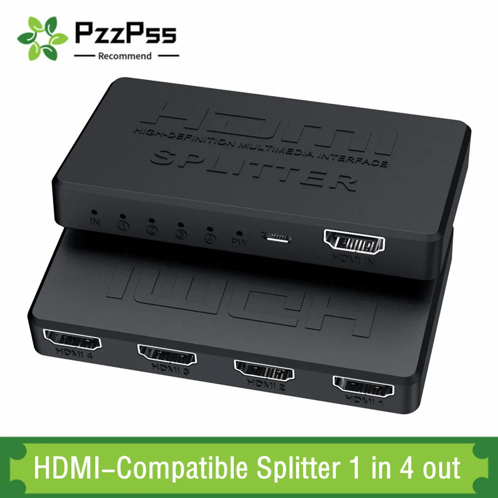 

4K 2K HDMI Splitter 1 in 4 out 4x1 HDMI Switch HDMI-compatible Adapter HD 1080P Video Switcher For Xbox PS4 DVD HDTV PC Laptop