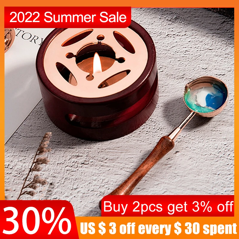 Ретро печь для плавления сургуча из массива дерева восковые палочки нагреватель