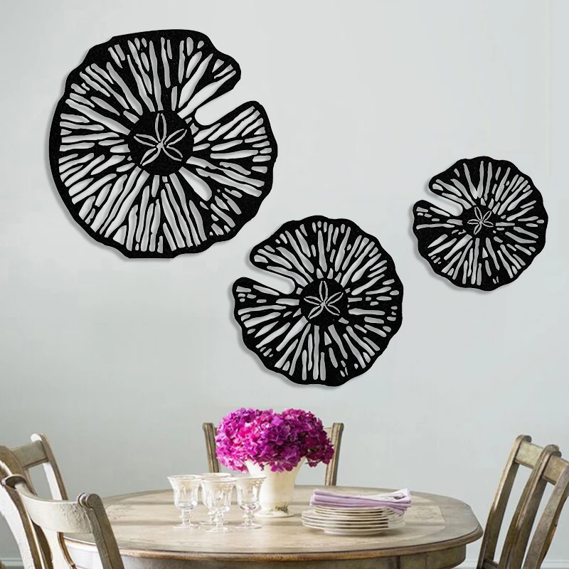 

3 PCS/Set Sand Dollar Art Decor For Home Office Living Room, Room Decor Aesthetic Acrylic Material Optional Sizes