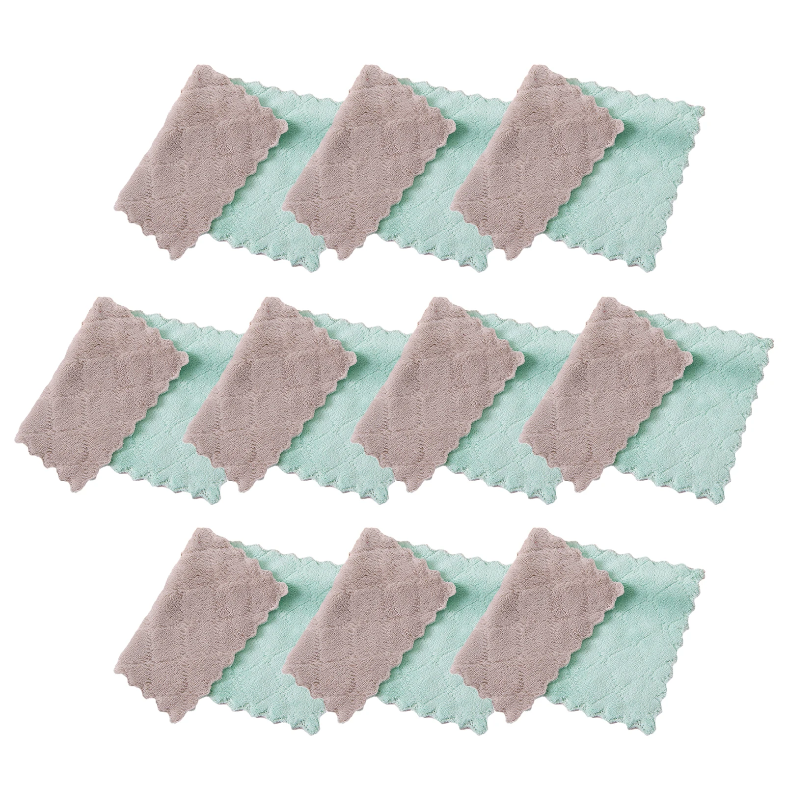 

10PCS Super Absorbent Microfiber Kitchen Dish Cloth High-efficiency Tableware Household Cleaning Towel Kitchen Tools Gadgets