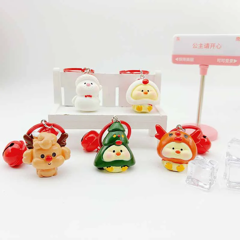 Милый рождественский кулон с животными брелок для рюкзака подвески украшения