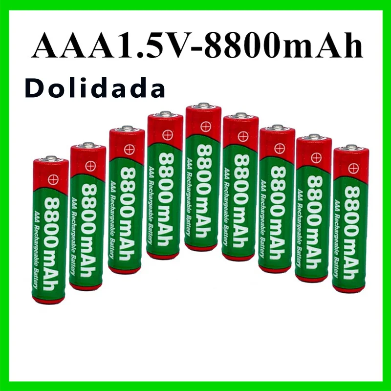 

1.5V AAA 8800mAh Rechargeable Alkaline Battery for Control Toy Computer Light DVD Light Flashlight Clock Radio Video Game Smoke