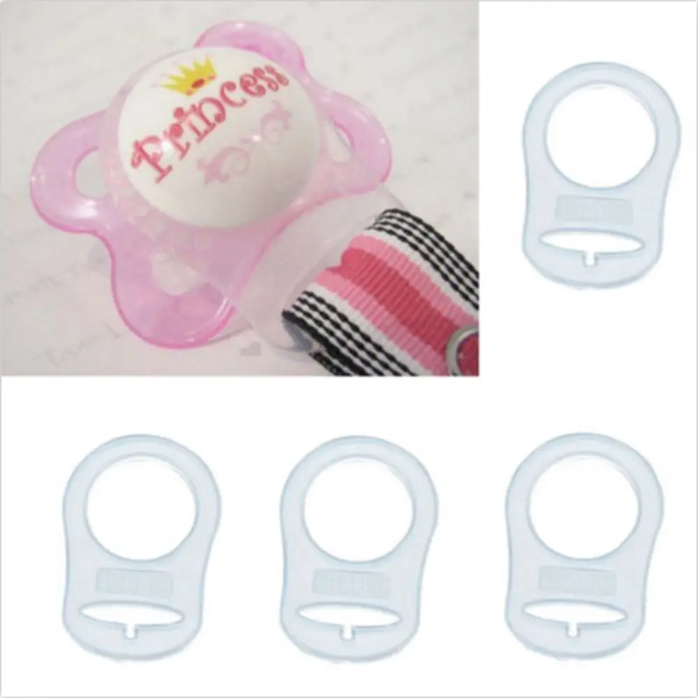 

10Pcs Silicone Pacifier Clip Adapter Baby Feeding Accessories Transparent Care Equipment Dummy Holder Pacifiers for Babies