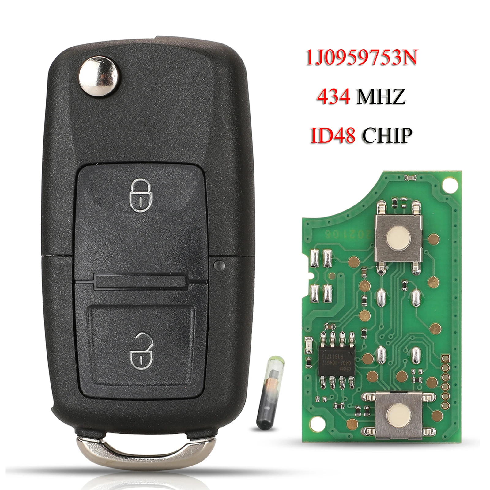 

Автомобильный Дистанционный Ключ Jingyuqin ID48 434 МГц