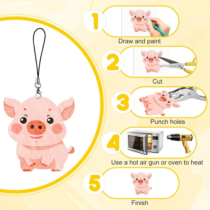 Термоусадочный пластиковый лист набор для творчества бумажный брелок поделок