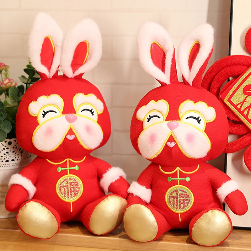 

Новинка 2022 г., кролик-Дедушка форчуна из китайского знака зодиака, костюм Тан, милый кролик, мягкая игрушка для домашнего декора, креативный ...
