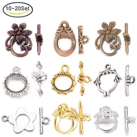 nbeads 10 20set tibetan silver toggle clasps flower antique silver lead free cadmium free flower 16x20mm for jewelry making
