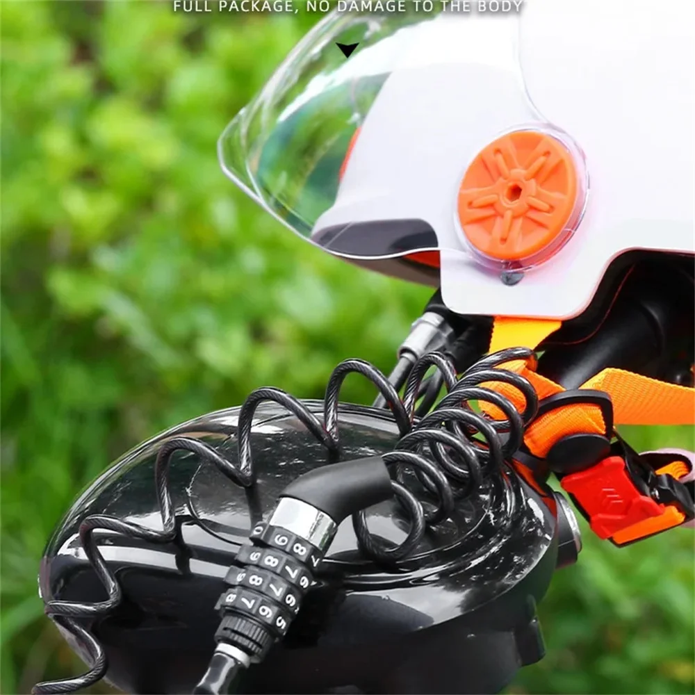 Стальной Трос Велосипедный Замок Противоугонный Код Мотоциклетный