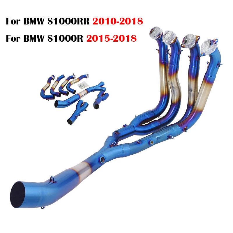 

For BMW S1000RR 2010-2018 S1000R 2015-2018 60MM Modified Motorcycle Exhaust Header Link Pipe Stainless Steel Slip On Muffler