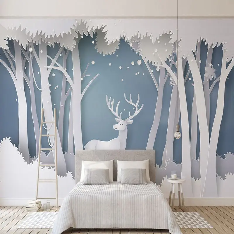 Настенные обои 3D в скандинавском стиле самоклеящиеся водонепроницаемые с