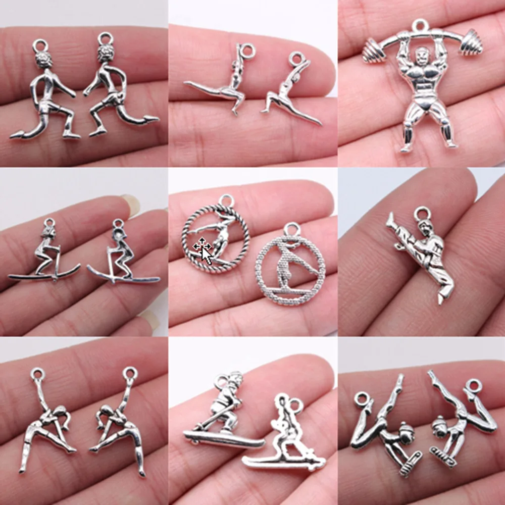 

Jewelry Findings Components Gymnastics Charms For Bracelets Charm Pendant