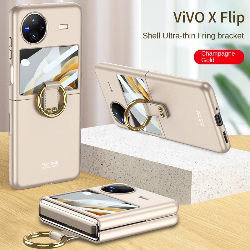 

ДЛЯ VIVO X Flip 5G XFlip vivoxflip V2256A чехол для телефона с кольцом-подставкой маленькая Защитная твердый пластиковый чехол на заднюю панель для экрана