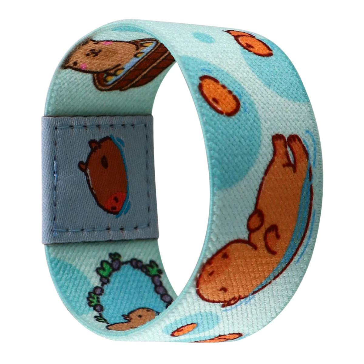 Милый браслет с мультяшными животными капибара для женщин и мужчин эластичный
