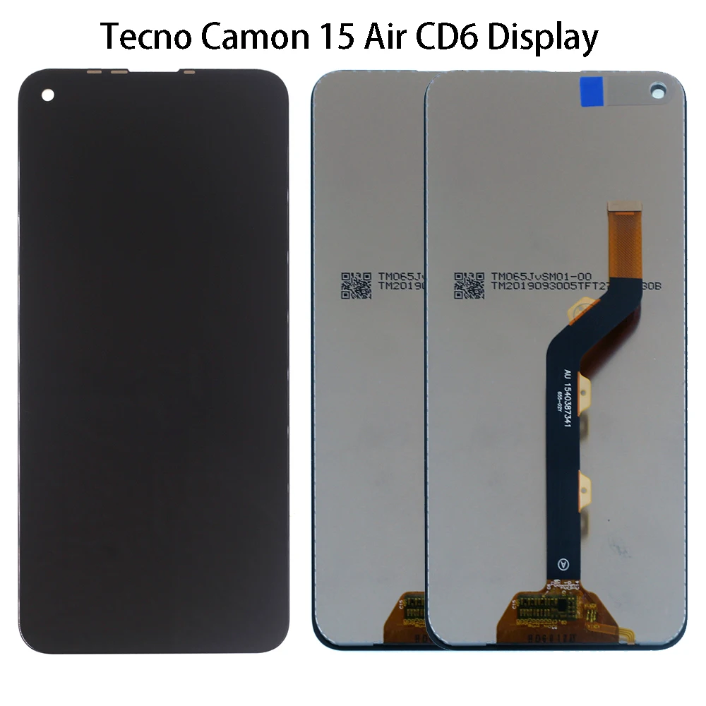 

Оригинальный ЖК-дисплей для Tecno Camon 15 Air CD6, дисплей для Tecno Camon 15 Air, запчасти для ремонта ЖК-дисплея