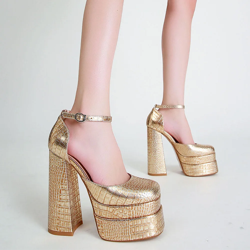 

Женская летняя кожаная обувь GIGIFOX, роскошные брендовые босоножки на высоком блочном каблуке, на платформе, для вечерние ринки, свадьбы