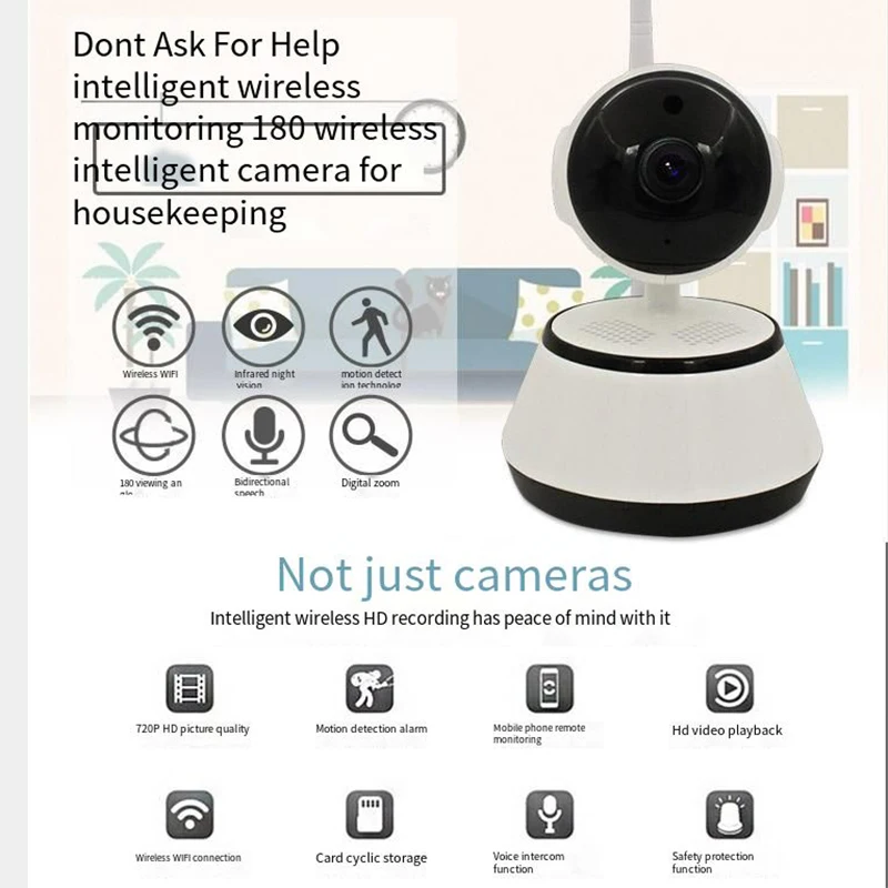

Беспроводная IP-камера видеонаблюдения HD 720P с функцией ночного видения