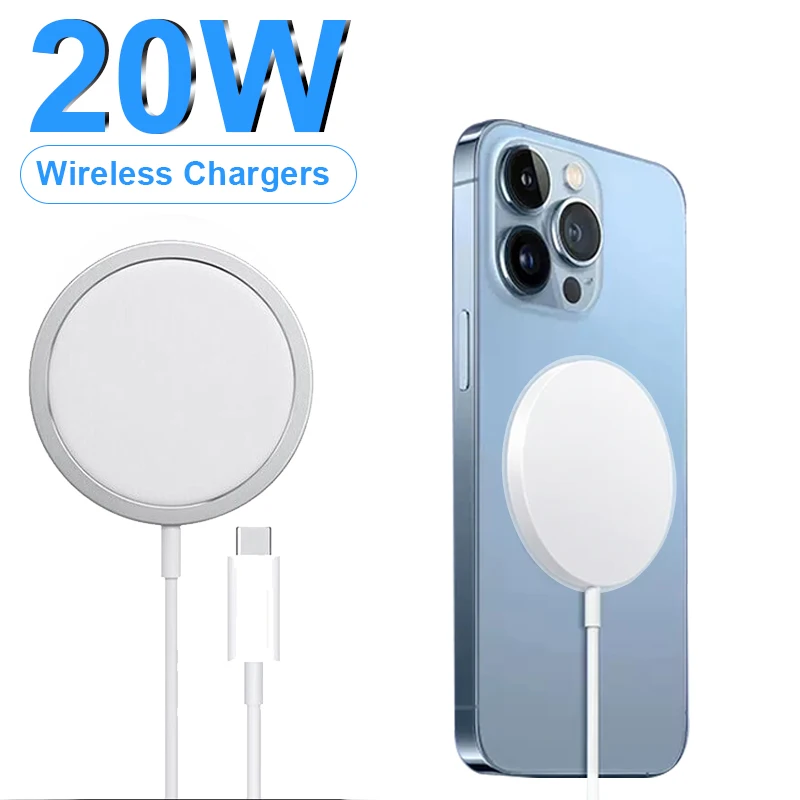 

For iPhone 14 13 12 11 Pro Max 20W Fast Macsafe Magnetic Wireless Charger XR XS MAX 8 Plus USB C Fast Charging Cable Accessories