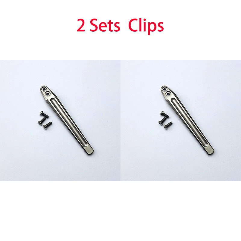 

2 комплекта/лот титановый Нож карманный зажим сзади цельный зажим для Рик подродник искусственный Юрский периода Eklipse половинный слайсер XM18