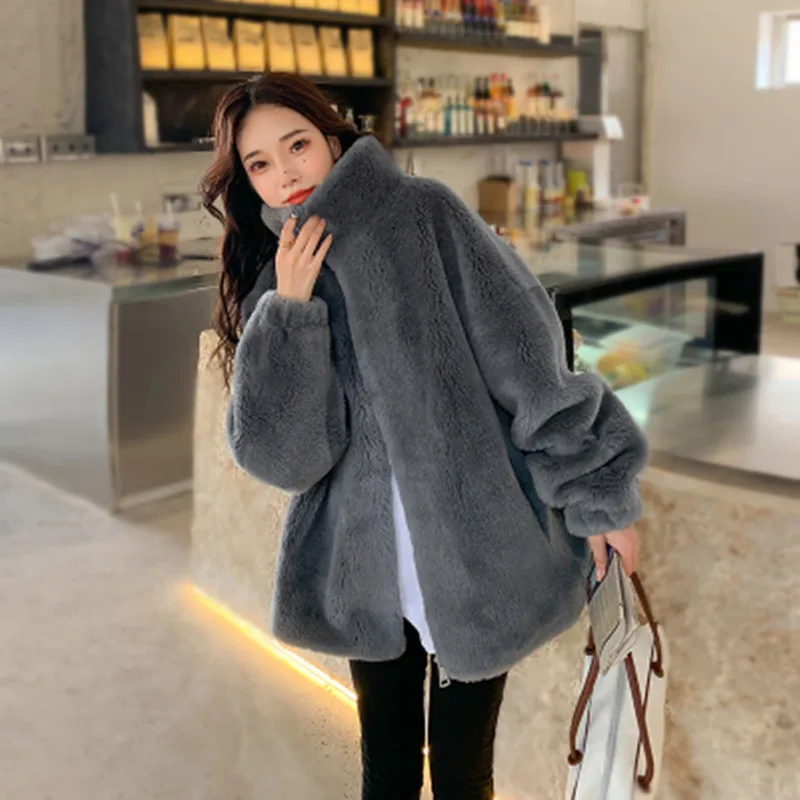 Woman Natural Fur Coat Female High Quality Winter Jackets Stand Collar Fashion Real Fur Coat Outerwear Ladies Real Fur Coat G209