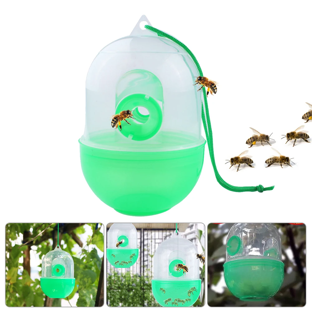 

Reusable Outdoor Wasp Hanging Fly Trap Catcher Wasp Beekeeping Cage Killer for Wasps Bees Hornet Catcher Pest Control Garden