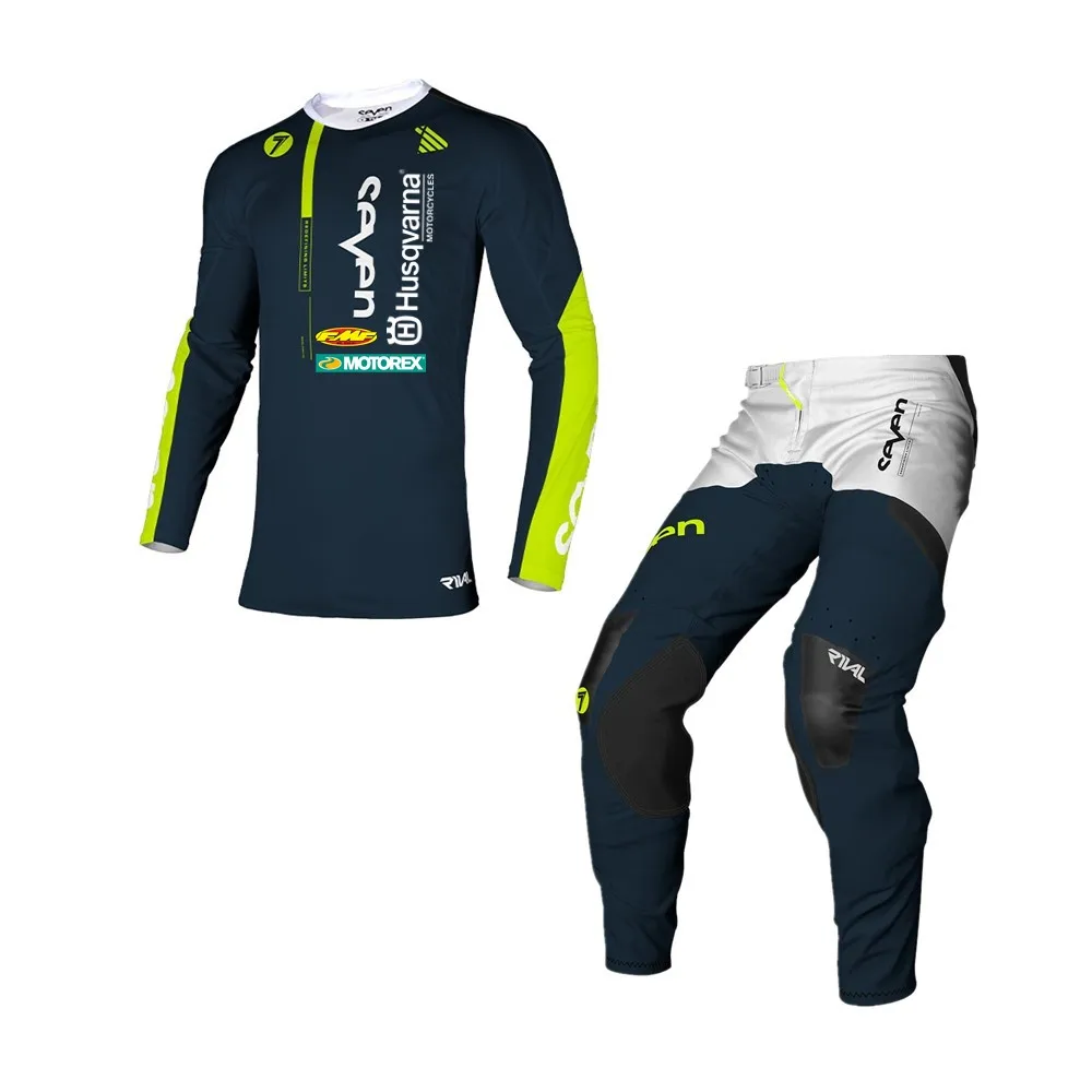 Костюм для бездорожья Husqvarna 2024 комплект снаряжения мотокросса MX топ Combo черный