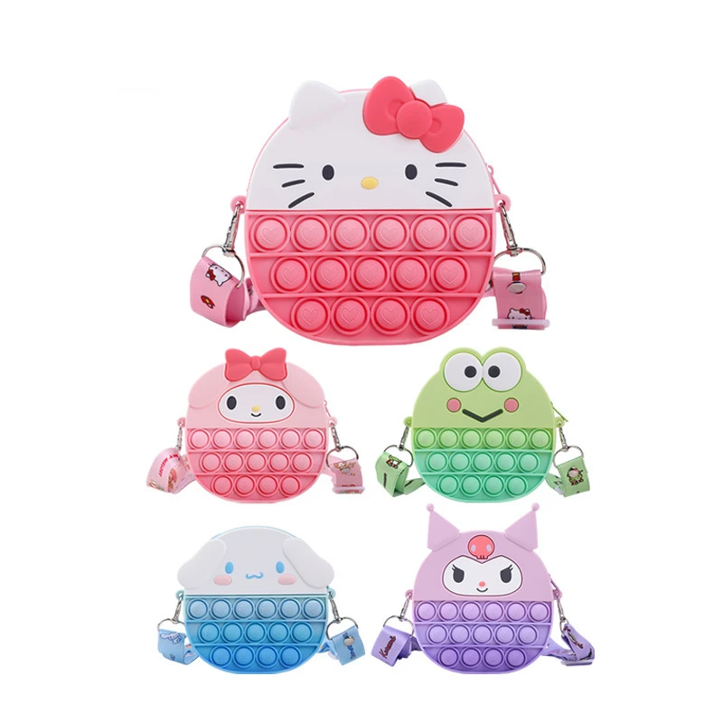 

Sanrio, Hello Kitty, силиконовая искусственная мелодия, головоломка, декомпрессионный Кошелек для монет, игрушки, хобби, праздничный подарок для дет...