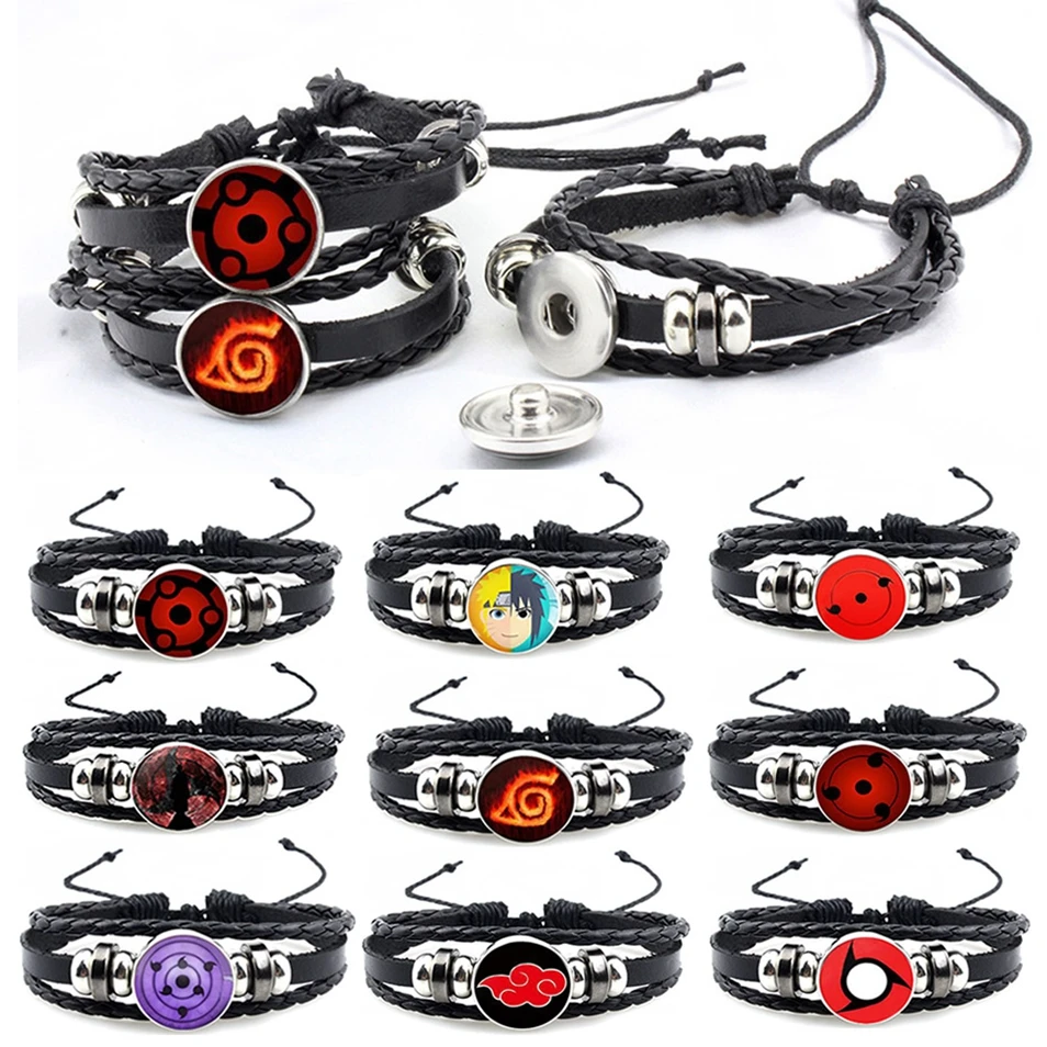 

2022 New Anime Cosplay NARUTO Akatsuki Sharingan Uzumaki Kakashi Action Figure Accessories Bracelet Red Cloud Prop Kids Toy Gift