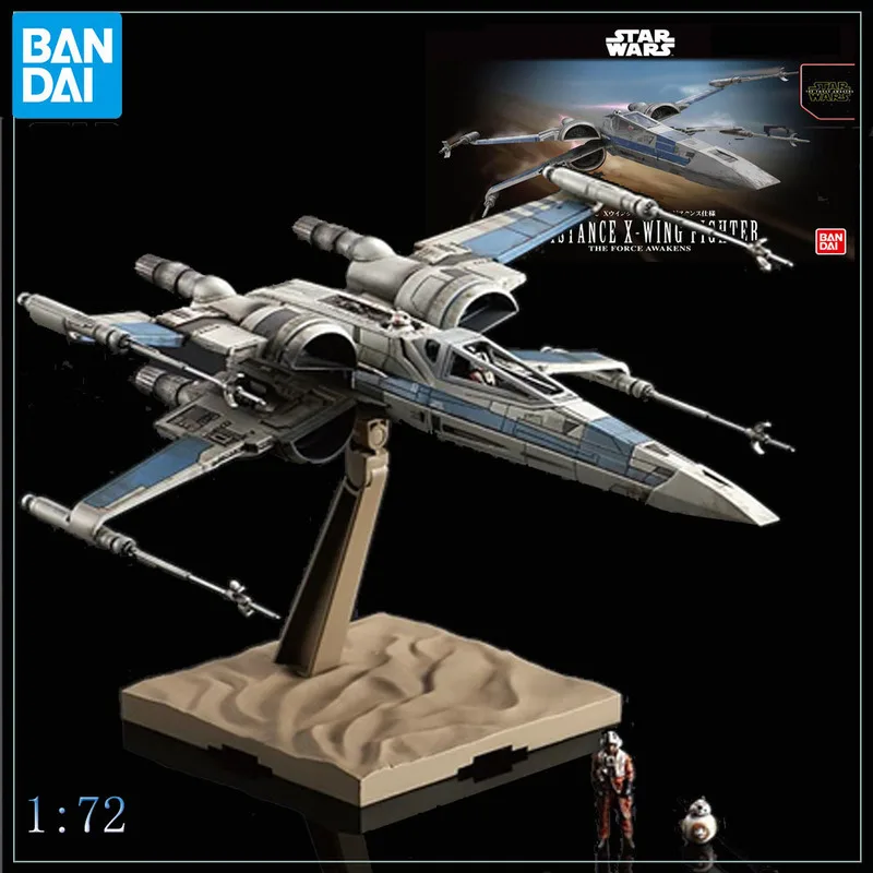 

Фигурка Bandai из аниме «Звездные войны», фигурка истребителя X-Wing 1/72 в сборе, коллекционная аниме экшн-фигурка