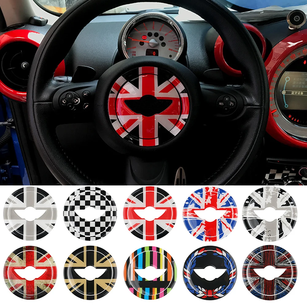 

Автомобильная наклейка на руль для Mini Cooper R55 R56 R60, Автомобильный Центр рулевого колеса, Специальный 3D автомобильный стикер, декоративные акс...