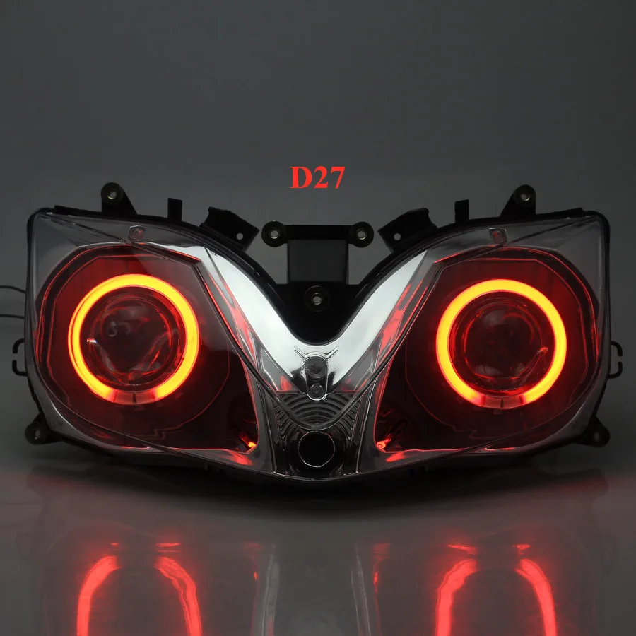 

Мотоциклетный головной светильник, лампа на заказ, ангельские глазки, светодиодная фара в сборе, HID-проектор, фара для Honda CBR600 F4i 2001-2007